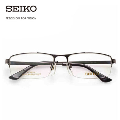 SEIKO Titanium Optical Glasses Frame for Men Myopia Progressive Half Rimless Glasses Frame for Prescription HC1010