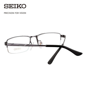 SEIKO Titanium Optical Glasses Frame for Men Myopia Progressive Half Rimless Glasses Frame for Prescription HC1010