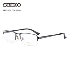 Load image into Gallery viewer, SEIKO Titanium Optical Glasses Frame for Men Myopia Progressive Half Rimless Glasses Frame for Prescription HC1010