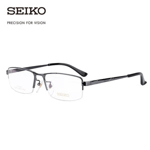 SEIKO Titanium Optical Glasses Frame for Men Myopia Progressive Half Rimless Glasses Frame for Prescription HC1010