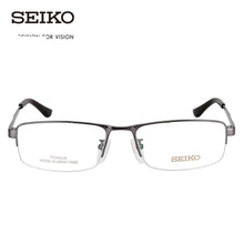 Load image into Gallery viewer, SEIKO Titanium Optical Glasses Frame for Men Myopia Progressive Half Rimless Glasses Frame for Prescription HC1010
