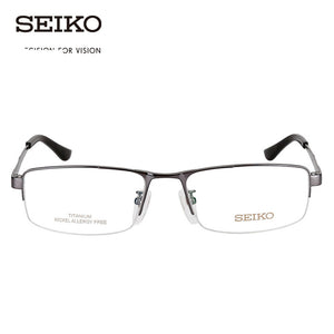 SEIKO Titanium Optical Glasses Frame for Men Myopia Progressive Half Rimless Glasses Frame for Prescription HC1010