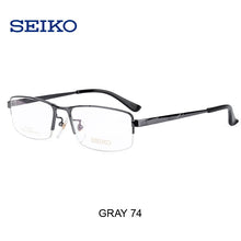 Load image into Gallery viewer, SEIKO Titanium Optical Glasses Frame for Men Myopia Progressive Half Rimless Glasses Frame for Prescription HC1010
