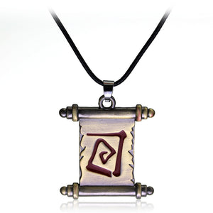 Bronzo antico di alta qualità The Elder Scrolls Morrowind Lettera Pendenti Collane Skyrim Dinosauro Triangolo Donna Uomo Collana 