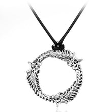 Carica l&#39;immagine nel visualizzatore di Gallery, Bronzo antico di alta qualità The Elder Scrolls Morrowind Lettera Pendenti Collane Skyrim Dinosauro Triangolo Donna Uomo Collana 