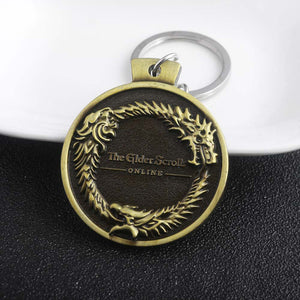 Bronzo antico di alta qualità The Elder Scrolls Morrowind Lettera Pendenti Collane Skyrim Dinosauro Triangolo Donna Uomo Collana 
