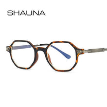 Load image into Gallery viewer, SHAUNA Anti-Blue Light Retro Optical Eyeglasses Frame Hexagon &amp; Oval Lovers&#39;s Frames