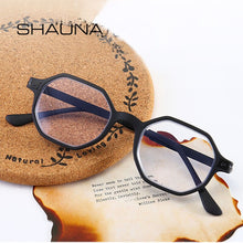 Load image into Gallery viewer, SHAUNA Anti-Blue Light Retro Optical Eyeglasses Frame Hexagon &amp; Oval Lovers&#39;s Frames