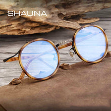 Load image into Gallery viewer, SHAUNA Anti-Blue Light Retro TR90 Women Round Glasses Frame Unique Design Men Optical Eyeglasses