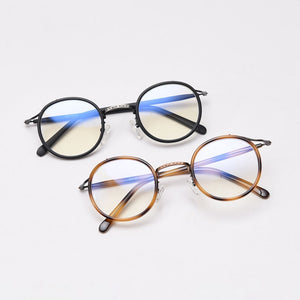 SHAUNA Anti-Blue Light Retro TR90 Women Round Glasses Frame Unique Design Men Optical Eyeglasses