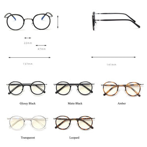 SHAUNA Anti-Blue Light Retro TR90 Women Round Glasses Frame Unique Design Men Optical Eyeglasses