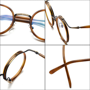 SHAUNA Anti-Blue Light Retro TR90 Women Round Glasses Frame Unique Design Men Optical Eyeglasses
