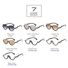 Load image into Gallery viewer, SHAUNA Classic Crystal Half Frame Sunglasses Women Anti-Blue Light Cat Eye Optical Frames Computer Glasses