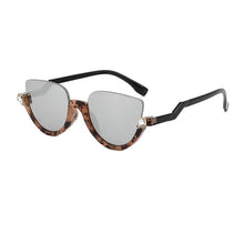 Load image into Gallery viewer, SHAUNA Classic Crystal Half Frame Sunglasses Women Anti-Blue Light Cat Eye Optical Frames Computer Glasses