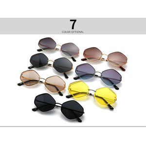 SHAUNA  Diamond Sunglasses Women Metal Frame Gradient Shades Men UV400