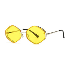 SHAUNA  Diamond Sunglasses Women Metal Frame Gradient Shades Men UV400