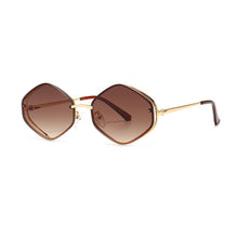 Load image into Gallery viewer, SHAUNA  Diamond Sunglasses Women Metal Frame Gradient Shades Men UV400