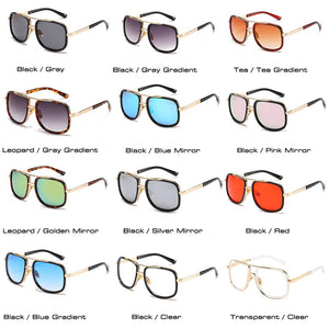 SHAUNA Double Bridges Square Sunglasses Brand Designer Outdoor Sun Glasses Shades UV400