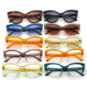 SHAUNA Cat Eye Women Sunglasses Gradient Shades Retro Optical Glasses Frames