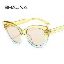 Load image into Gallery viewer, SHAUNA Cat Eye Women Sunglasses Gradient Shades Retro Optical Glasses Frames