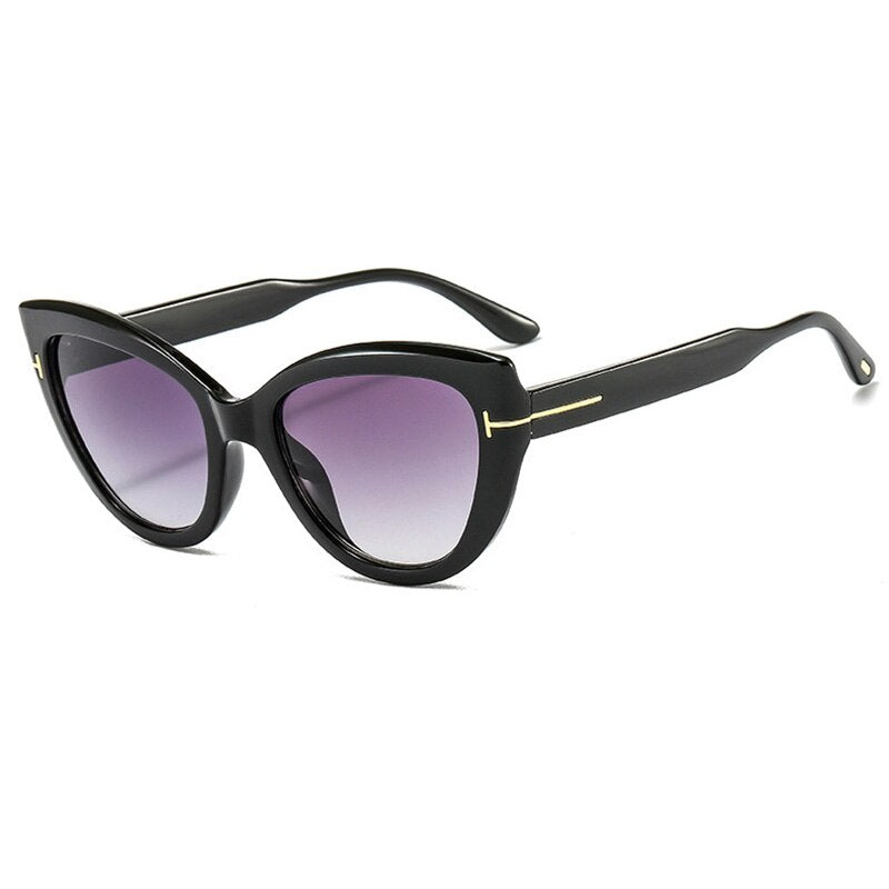 SHAUNA Cat Eye Women Sunglasses Gradient Shades Retro Optical Glasses Frames
