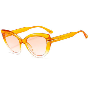 SHAUNA Cat Eye Women Sunglasses Gradient Shades Retro Optical Glasses Frames