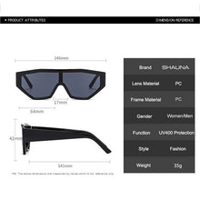Load image into Gallery viewer, SHAUNA Colorful One Piece Cat Eye Women Sunglasses Retro Gradient Shades UV400 Eyewear Men Jelly Color Sun Glasses
