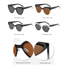 Load image into Gallery viewer, SHAUNA Double Color Stainless Steel Frame Women Cat Eye Sunglasses UV400
