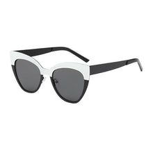 Load image into Gallery viewer, SHAUNA Double Color Stainless Steel Frame Women Cat Eye Sunglasses UV400