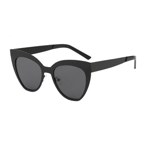 SHAUNA Double Color Stainless Steel Frame Women Cat Eye Sunglasses UV400