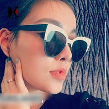 Load image into Gallery viewer, SHAUNA Double Color Stainless Steel Frame Women Cat Eye Sunglasses UV400