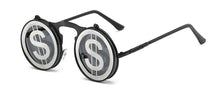 Load image into Gallery viewer, SHAUNA Men Round Punk Sunglasses party glasses Unique Women Steampunk Sunglasses Springs legs Flip Party Glasses