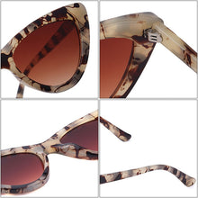 Load image into Gallery viewer, SHAUNA Small Cat Eye Women Sunglasses Retro Leopard Eyewear Shades UV400 Men Blue Pink Sun Glasses