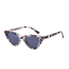 Load image into Gallery viewer, SHAUNA Small Cat Eye Women Sunglasses Retro Leopard Eyewear Shades UV400 Men Blue Pink Sun Glasses