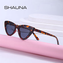 Load image into Gallery viewer, SHAUNA Small Cat Eye Women Sunglasses Retro Leopard Eyewear Shades UV400 Men Blue Pink Sun Glasses