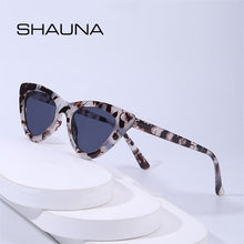 Load image into Gallery viewer, SHAUNA Small Cat Eye Women Sunglasses Retro Leopard Eyewear Shades UV400 Men Blue Pink Sun Glasses