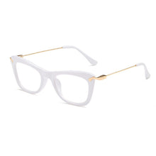 Carica l&#39;immagine nel visualizzatore di Gallery, Women Cat Eye Optical Frames Brand Designer Lady Printing Eyewear Metallic Leg