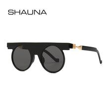 Load image into Gallery viewer, SHAUNA Flat Top Unique Round Sunglasses Men Retro Women Matter Shades gafas Oculos De Sol