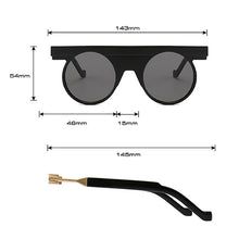 Load image into Gallery viewer, SHAUNA Flat Top Unique Round Sunglasses Men Retro Women Matter Shades gafas Oculos De Sol