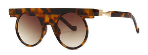 SHAUNA Flat Top Unique Round Sunglasses Men Retro Women Matter Shades gafas Oculos De Sol