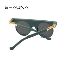 Load image into Gallery viewer, SHAUNA Flat Top Unique Round Sunglasses Men Retro Women Matter Shades gafas Oculos De Sol