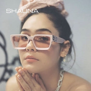 SHAUNA Ins popolari occhiali da sole quadrati UV400 