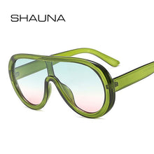 Load image into Gallery viewer, SHAUNA Oversize One-Piece Lens Pilot Sunglasses UV400