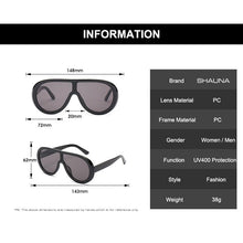 Load image into Gallery viewer, SHAUNA Oversize One-Piece Lens Pilot Sunglasses UV400