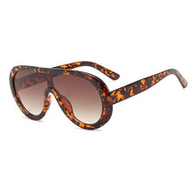 Load image into Gallery viewer, SHAUNA Oversize One-Piece Lens Pilot Sunglasses UV400