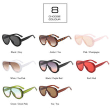 Load image into Gallery viewer, SHAUNA Oversize One-Piece Lens Pilot Sunglasses UV400