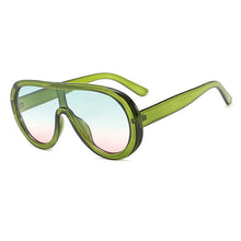 Load image into Gallery viewer, SHAUNA Oversize One-Piece Lens Pilot Sunglasses UV400