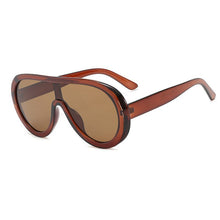 Load image into Gallery viewer, SHAUNA Oversize One-Piece Lens Pilot Sunglasses UV400