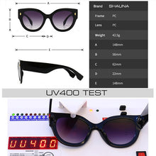 Load image into Gallery viewer, SHAUNA Oversized Round Women Sunglasses Brand Designer Rivets Eyewear Ins Popular Retro Gradient Men Sun Glasses Shades UV400
