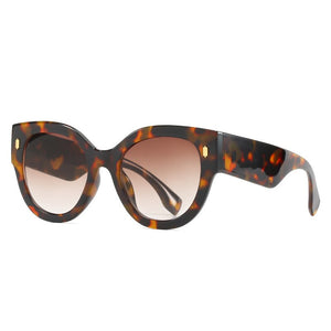 SHAUNA Oversized Round Women Sunglasses Brand Designer Rivets Eyewear Ins Popular Retro Gradient Men Sun Glasses Shades UV400